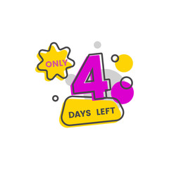 Only four days left - marketing sale date countdown