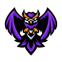 owl mascot logo template for esport activity