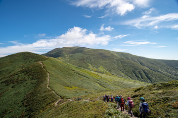 Fototapeta premium 姥ケ岳から月山への登山