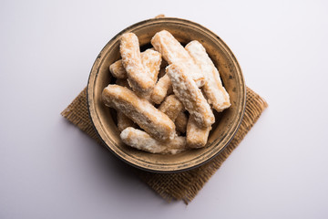 Maida Petha made using Corn Flour with sugar syrup coating