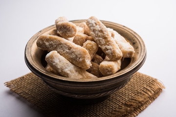 Maida Petha made using Corn Flour with sugar syrup coating