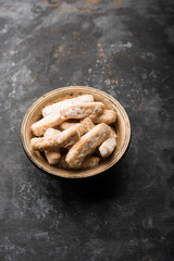 Maida Petha made using Corn Flour with sugar syrup coating