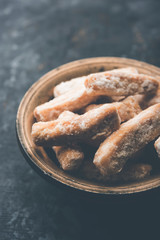 Maida Petha made using Corn Flour with sugar syrup coating