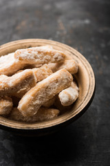 Maida Petha made using Corn Flour with sugar syrup coating