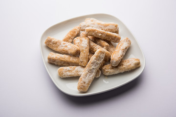 Maida Petha made using Corn Flour with sugar syrup coating