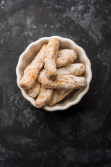 Maida Petha made using Corn Flour with sugar syrup coating