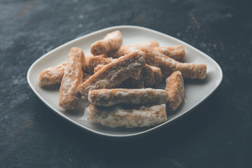 Maida Petha made using Corn Flour with sugar syrup coating