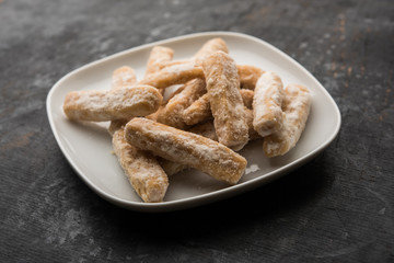 Maida Petha made using Corn Flour with sugar syrup coating