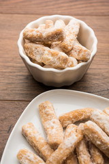 Maida Petha made using Corn Flour with sugar syrup coating