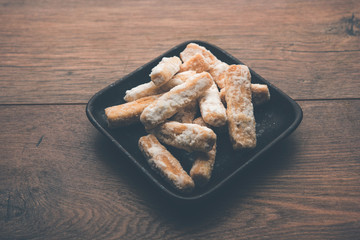 Maida Petha made using Corn Flour with sugar syrup coating