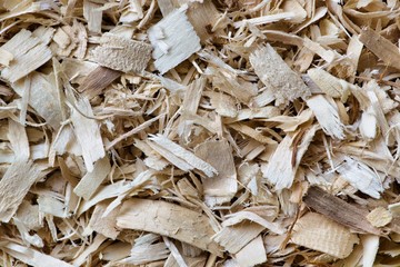 Aspen wood shavings used to line small pet cages for hygiene purposes. Photographed with a macro...