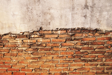 close up background and Red brick wall textures