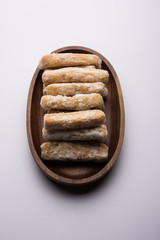 Maida Petha made using Corn Flour with sugar syrup coating