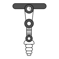 Isolated robotic arm. Assembly line concept - Vector