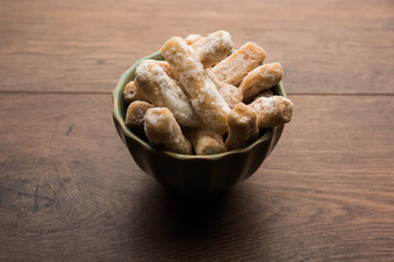 Maida Petha made using Corn Flour with sugar syrup coating