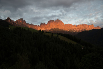 Gruppo del Catinaccio al tramonto