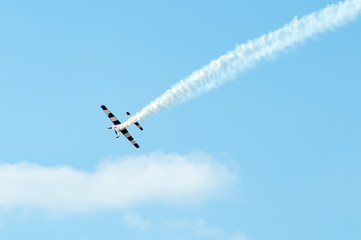 Airplane performing aerobatic on Athens flying week 2019