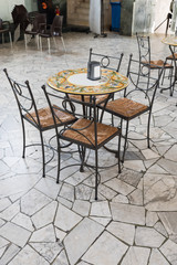 Sicilian rustic table and chairs