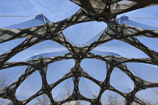 Struktur eines Leichtbau-Pavillons in Heilbronn