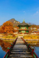 Autumn season of  Gyeongbokgung Palace in Seoul,South Korea.