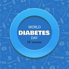 Vector Illustration on the theme World Diabetes Day.