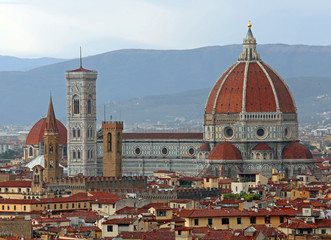 Fototapeta na wymiar Cathedral of Florence in Italy