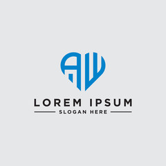 initial letter AW logo icon, inspiring logo designs for companies from. -Vectors