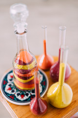 colored sand in a bottle