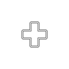 Medical plus icon. Hospital cross symbol