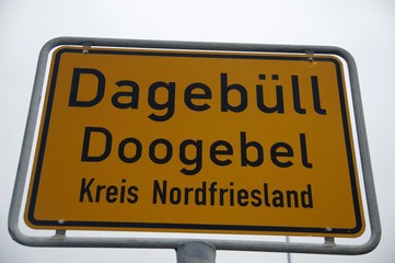 Ortsschild Dagebüll