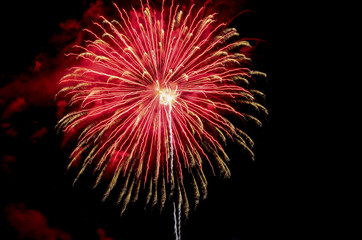 Fireworks 119th Anniversary Udonthani in Thailand, Colorful fireworks