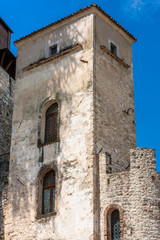 Fototapeta na wymiar The castle Brando in the village of Cison di Valmarino