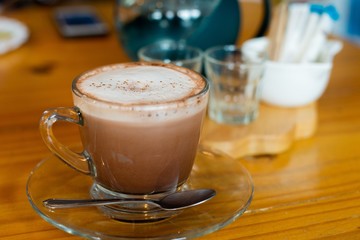 hot chocolate drink, a cup of hot chocolate drink