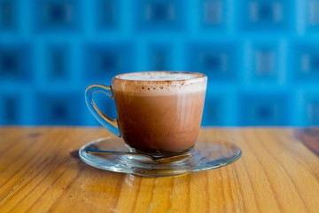 hot chocolate drink, a cup of hot chocolate drink