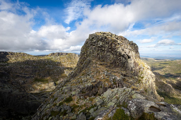 Fototapeta premium Highest mountain in Continental Portugal - Cantaro Magro at Serra da Estrela