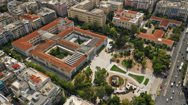 Aerial Photo Of Public National Technical University Of Athens - School Of Architecture In The Heart Of Athens, Attica, Greece