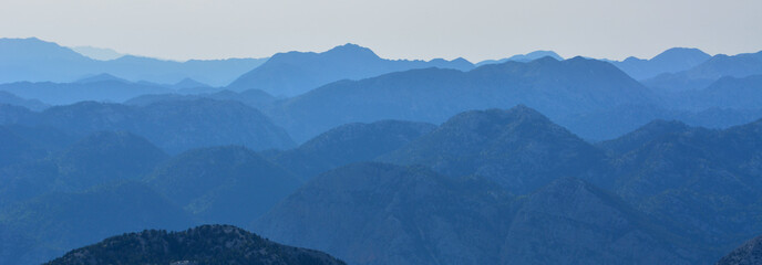Looking at the Mountains from the summit