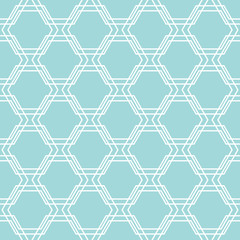 Seamless geometric hexagon pattern. Honeycomb, linear, futuristic, technology texture background