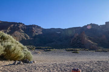 Dans le cratère d'El Teide à Tenerife