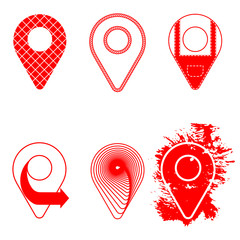 Geolocation icon pack. Set of Geolocation signs in different style for your web site design, logo, app, UI. Vector illustration EPS10.
