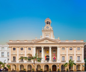 Square of San Juan de Dios and the City Hall of Cadiz