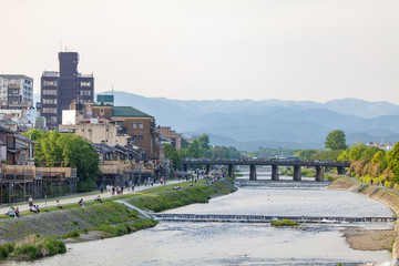 Fototapeta na wymiar 京都　鴨川　kyoto 