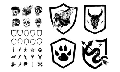 Old School Badge Logo Design Creator Kit