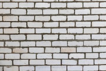 White brick vintage wall for background or texture