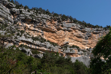 Landscape of the Gorges du Verdon in Provence in France
