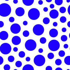 seamless blue circles pattern. red Polka dot Pattern. Background for dress