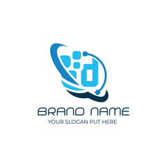 D Letter logo/identity design template vector eps 