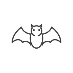 halloween bat animal character icon