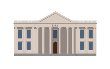 bank building vector illustration isolated