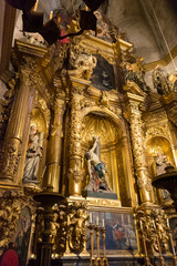 Palma de Mallorca. Interior Catedral de Mallorca. Interior detail.